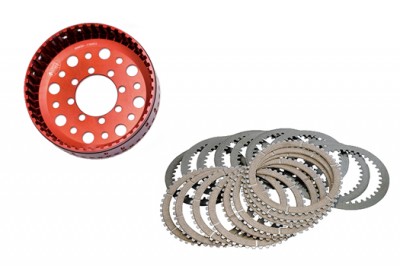 STM DRY BASKET & CLUTCH PLATE SET Z48 FOR OEM CLUTCH WITH"HIGH" PLATE SET  DUCATI image