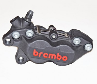 BREMBO OE FRONT BRAKE CALIPER P4-30/34  L/H BLACK 40MM LUGS, 1 PIN BEN-066 PADS image